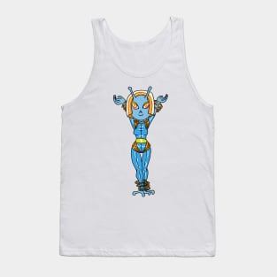 Alien Woman with Ray Gun CHIBI SD MONSTER GIRLS Series I Tank Top